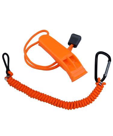 GZZTORES Boat Kill Switch Lanyard with Safety Whistles Replacement for Marine Boat Outboard Emergency Stop Lanyard Cord Replace 8m0092850 15920T54 54 Inch/137 Long Orrange