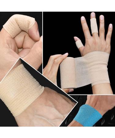 Self Adhesive Bandage Wraps 24 Pack Multicolor 3 Inch - Elastic Sports Bandage for Sprains, Swelling - Vet Wrap for Wrist, Ankle - 5 Yards - Buy Online on GoSupps.com
