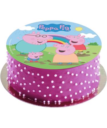 dekora Peppa Pig Wafer Disc for Cake Edible Cake Topper for Children's Birthday Cake Round 20 CM - Buy Online on GoSupps.com