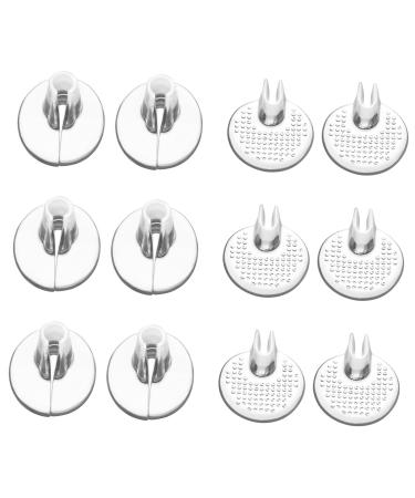 Healeved 12 Pairs Clear Heels for Women Non- Slip Silicone Thong Sandal Silicone Sandal Toe Toe Foot Patch Walking Sandals Women Flops Thong Insert Women's Herringbone pad