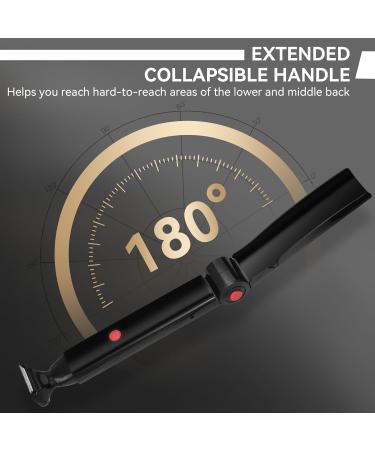 ZOMU Ultimate PRO Back Shaver for Men - Adjustable Handle Electric Body Groomer & Nose Hair Trimmer Set - Buy Online on GoSupps.com