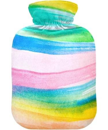 Naanle 1L Watercolor Hot Water Bottle with Cover - Pain Relief & Heat Therapy - Transparent Design for Comfort - Buy Online on GoSupps.com