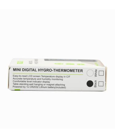 High Accuracy Baldr Hygrometer & Digital Thermometer - Indoor Climate Control Monitor for Baby Room Living Room & Office - Black - Buy Online on GoSupps.com