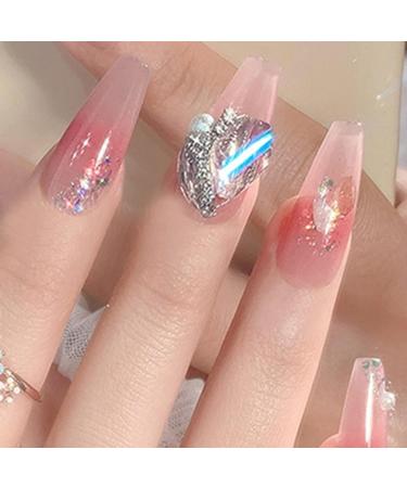 FEIlei Nail Crystal Rhinestones 3D Nail Diamonds Glass Metal Nails Gems Jewels Stone - Buy Online on GoSupps.com