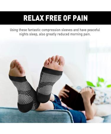 AVIDDA Plantar Fasciitis Compression Foot Sleejsonjarer, 2 Pairs - Ankle Support Brace for Men and Women - Buy Online on GoSupps.com
