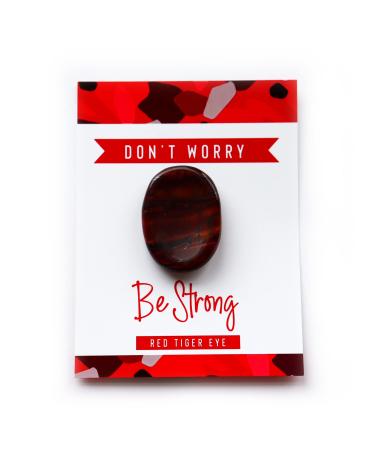 Red Tiger Eye Crystal Worry Thumb Stone Meditation Spiritual Stress Relief Gift Birthday Stocking Filler Healing Energy Reiki Chakra