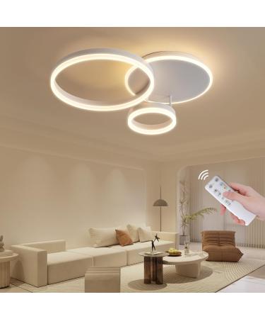 LED ceiling light 54W dimmable ceiling lamp modern lamp living room 65cm 3-ring led lamps ceiling lamps white aluminum ceiling lamp led for bedroom living room office study 3 rings