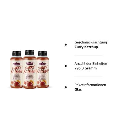 Gymqueen Mamma Mia Zero Sauce 3x265ml - Low-Calorie Fat-Free Sugar-Free Curry Ketchup for Salads & Dishes - Vegetarian & Lactose-Free - Buy Online on GoSupps.com