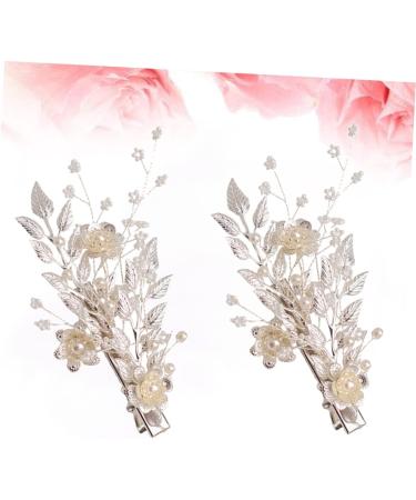 2 Set hairpin trim bridal hair accessories bridesmaid hair clips hair barrettes for women hair accessories for women wedding Beads bridal hair clips manual Miss Hair piece - Buy Online on GoSupps.com