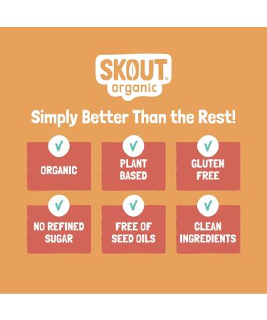 Skout Organic Chocolate Peanut Butter Kids Snack Bars - 18 Pack | Vegan Gluten-Free Dairy-Free Grain-Free Soy-Free | Healthy Plant-Based Snack for Kids - Buy Online on GoSupps.com