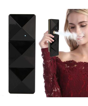 Nano Facial Mister Face Mist Sprayer Protable USB Nano Handy Mist Spray Humidifier Face Hydration Atomization Sprayer USB Rechargeable Mini Beauty Device(Black)