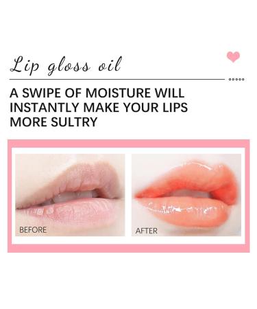 HJuyYuah Hydrating Lip Glow Oil Plumping Lip Tint 6ML (#05) - Non-Sticky | Transparent Lip Care Oil with Big Brush Head for Glitter Shine Primer - Buy Online on GoSupps.com