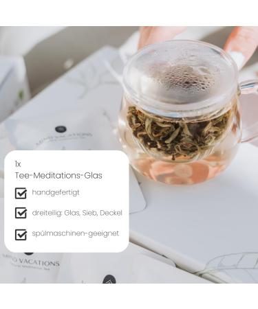 Tea Meditation Box | Starter Set for Relaxation | 10 Guided Tea Meditations & 10 Organic Teas | Green Tea Meditation Glass Included - Buy Online on GoSupps.com