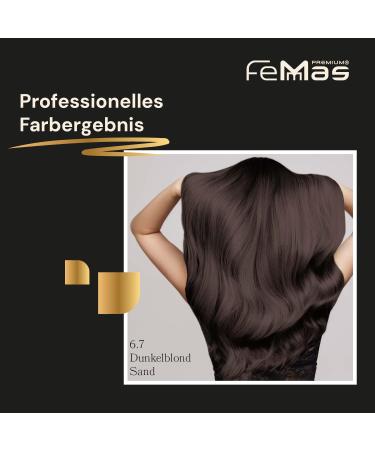 Femmas Dark Blonde Sand 6.7 - Professional Cream Hair Color with Argan Oil & Keratin | Permanent Tint for Radiant Durable Color - 100ml - Buy Online on GoSupps.com
