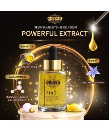 QUEEN 3in1 CACAY OIL++ Galactomyces Time Rejuvenate Intense Oil Face Serum (30ml/1fl.oz) - Buy Online on GoSupps.com