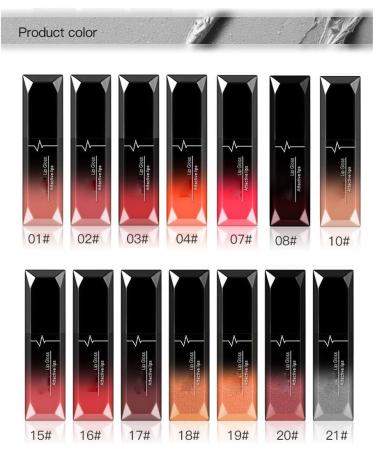  YYZGGLING Glossy matte liquid lipstick long-lasting waterproof moisturizing non-sticky cups (18) - Buy Online on GoSupps.com