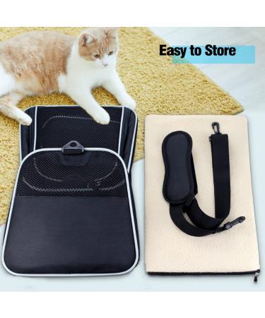 Comsmart Airline Approved Cat Carrier Bag for Small Medium Pets | Collapsible & Lightweight | 15 lbs Capacity | Ideal for Cats, Dogs, Puppies, Kittens | Black - Buy Online on GoSupps.com
