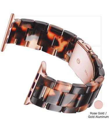 Art Tortoise Shell Resin Apple Watch Band - Compatible with Apple Watch Series 8/7/SE/6/5/4/3/2/1, 38mm/40mm/41mm - Buy Online on GoSupps.com