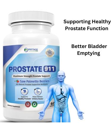 Prostate 911 Men's Health Supplement - Saw Palmetto Prostate Support (60 Capsules) - Buy Online on GoSupps.com