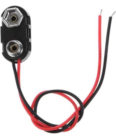 9V Battery Clip Connector - Tinned Wire Leads 15cm Black Red I Type - Pack of 5 for Easy International Shipping - Buy Online on GoSupps.com