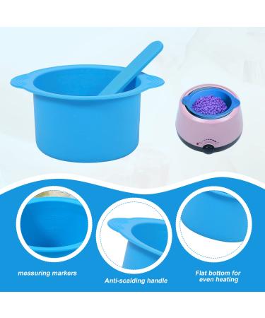 2pcs Silicone Wax Pot Liner & Spatula Set for Hair Removal - Red & Blue | Reusable Wax Warmer Liners - Buy Online on GoSupps.com