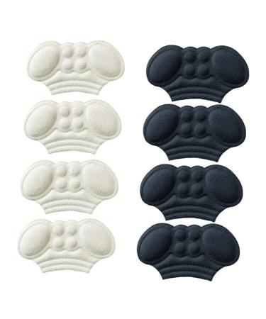 FOMIYES 4 Pairs Heel Half Size Pad Heel Grips for Womens Shoes Heel Pads for Sneakers Heel Cushion Black Heeled Boots Back Heel Insert Anti-wear Stickers Leather Can Be Cut