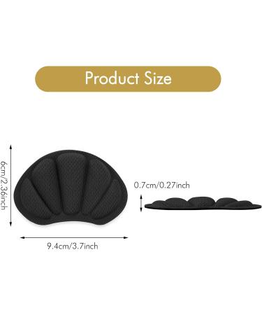 Sibba Heel Pillows - Anti-Slip Shoe Inserts & Blister Protectors (2 Pairs Black) - Perfect for Oversized Shoes - Buy Online on GoSupps.com