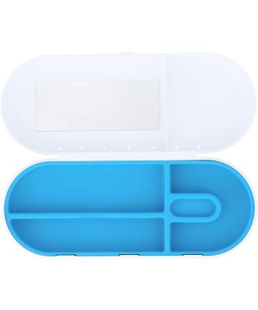 SmileKontainer Slimline Retainer Case - Compact Dental Travel Case for Aligners & Accessories - Built-in Mirror - Brilliant Blue - Buy Online on GoSupps.com