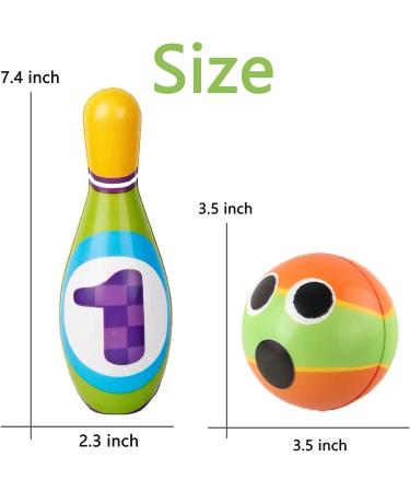 Kids Bowling Set for 3-5 Year Olds - Indoor Colorful Foam Pins and Balls - Fun Developmental Toy - Great Easter Gift for Boys and Girls - Buy Online on GoSupps.com
