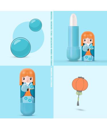 Doll Lip Balm Set 48 Lip Balms in Kimono Doll Inspired Cases 6 Flavors x 2.5g in 2 Beautifully Designed Tins - Buy Online on GoSupps.com