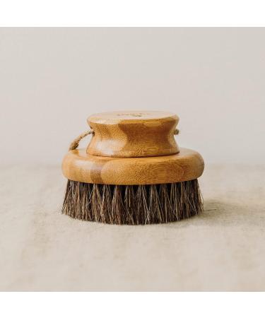 Hydrea London Round Body Brush for Dry Brushing - Exfoliate, Remove Dead Skin, Reduce Cellulite - Natural Bristles for Lymphatic Drainage - Buy Online on GoSupps.com