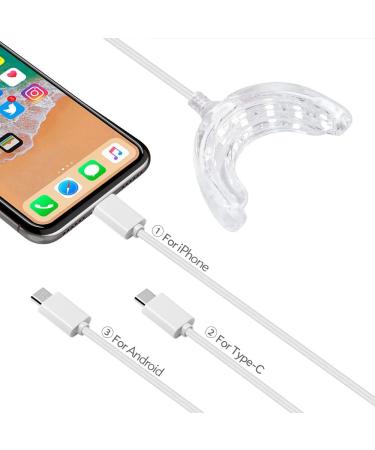 PHOEBE 16-LED Teeth Whitening Light Accelerator for Home Use | Works with iPhone/Android/Type-C | Teeth Whitening Enhancer Tray - Buy Online on GoSupps.com