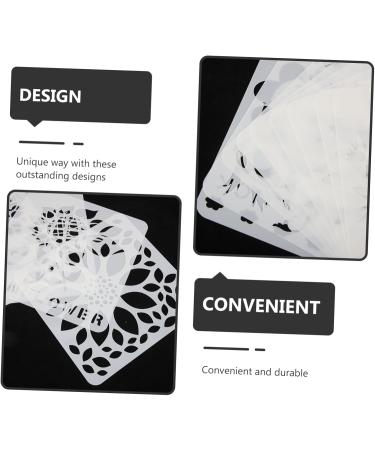 NUOBESTY Sunflower Stencil 9pcs Sunflower Hollow Template Child Square Lace Ruler Stencil Mandala - Buy Online on GoSupps.com