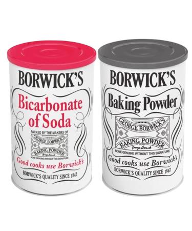 Baking Bundle With Borwick Baking Powder 100g and Borwick Bicarbonate Of Soda 100g (2 Pack)