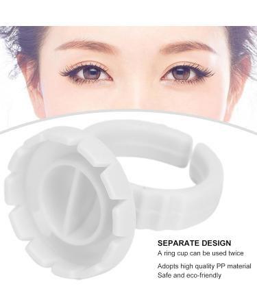 Disposable Eyelid Glue Ring Bowl - 1.5cm Eyelash Extension Adhesive Shells (100 Packs White) | International Shipping - Buy Online on GoSupps.com