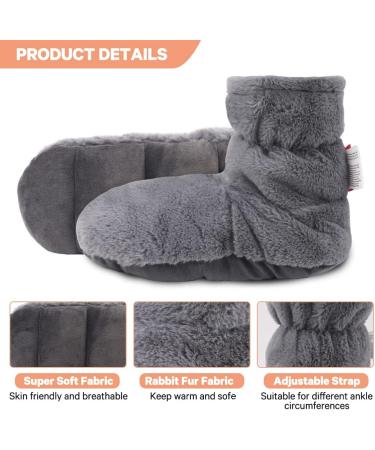 Comfheat Microwavable Booties - Feet Warmer for Cold Feet Relief, Achilles Tendinitis, Plantar Fasciitis - Deep Heat Therapy for Sore Muscles and Joints - Not Washable - Buy Online on GoSupps.com