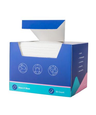 Atitifope Cleansing Towel Disposable Towel Facial Towel Wet and Dry Face Towel Tissue Makeup Remover Wipe 10inch x 12inch (1 Box) 50Count (1Box)