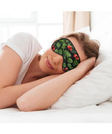 Tropical Flowers Unisex Sleep Mask - Double-Sided Eye Mask for Sound Sleep & Skin Care - Buy Online on GoSupps.com