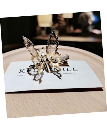 FRCOLOR butterfly headdress small butterfly clips Butterflies hair accessories Butterflies claw clips girls hollow hair gold clips Hair Pin metal snaps Hairpin princess clip flash alloy 3d - Buy Online on GoSupps.com