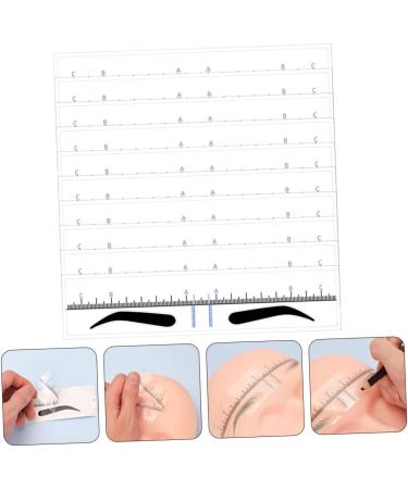 Housoutil 50pcs Eyebrow Positioning Ruler Stickers Eyebrow Template Eyebrow Positioning Tool Disposable Suite - Buy Online on GoSupps.com