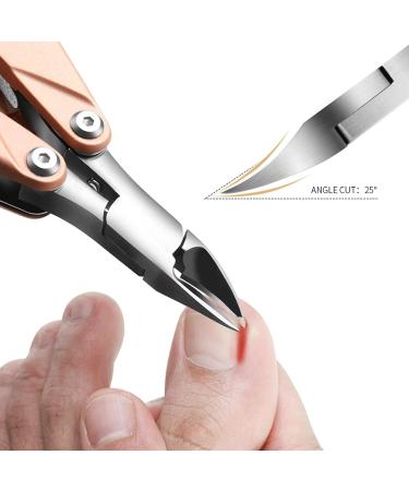 Nail Clipper Set Fold Nail Art Cuticle Nipper Clipper Edge Cutter Manicure Scissor Plier Portable Tool Pedicure Toenail Ingrown Portable (Color : Black) - Buy Online on GoSupps.com