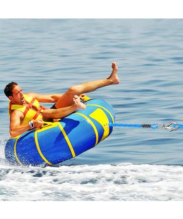 Dolibest Heavy Duty Tow Rope for Water Sports - 20 Blue Towable Connector with Stainless Steel Hook - Buy Online on GoSupps.com