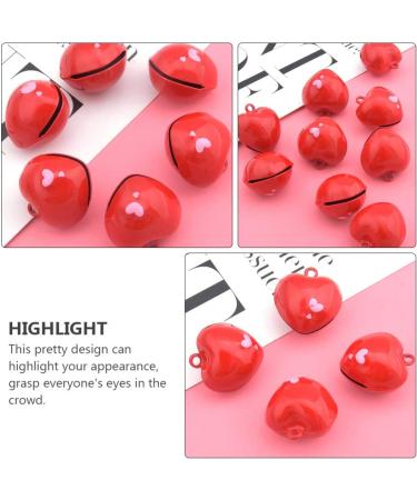 Kisangel 6Pcs Red Cat Collar Bell Heart Shaped Jewelry Charms - Pet Training Pendant for Cat & Dog Necklace - DIY Keyring Pendant - Buy Online on GoSupps.com