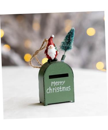 Abaodam 4pcs Box Christmas Mailbox Rustic Decorations Letters to Santa Mailbox Hanging Decor Crafts Metal Greenx4pcs 10x4.5cmx4pcs - Buy Online on GoSupps.com