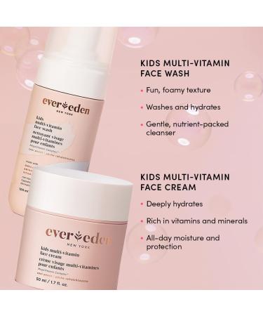 Evereden Kids Happy Face Duo - Vegan Multi-Vitamin Face Wash & Cream Set for Ages 3+ | Nourishing Moisturizing & Protective Skin Care - Buy Online on GoSupps.com