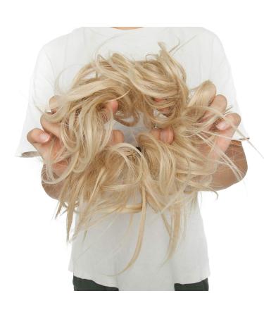 Shop Tousled Updo Hair Extensions - Wavy Bun Hair Tie for Instant Ponytail | Dark Blonde to Blonde - Buy Online on GoSupps.com