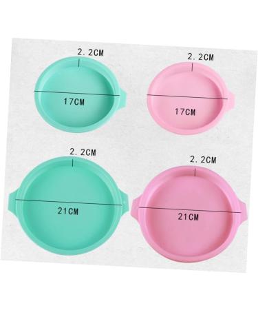 OUNONA 4pcs Silicone Cake Mold Heart Cake Pan Rainbow Cake Baking Pan Silicone Molds Silicone Bakeware Round Cake Pans Fondant Molds Cakes Cake Mold for Home Baking Supplies 21 21 2.5cm - Buy Online on GoSupps.com
