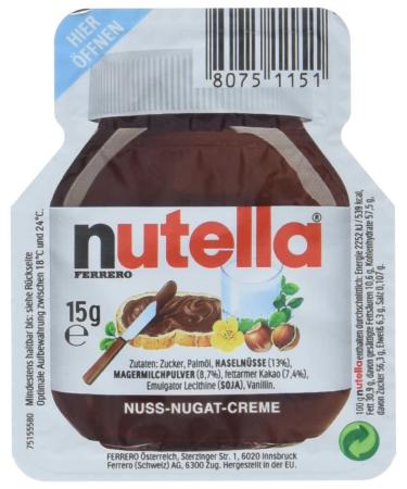 Buy Nutella Portions 120x15g Individually Wrapped Chocolate Hazelnut Spread | International Shipping Available - Buy Online on GoSupps.com