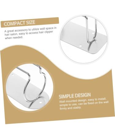 Housoutil Clipper Stand Clipper Wall Stand Hairstylist Tools Rack Holder Wall Storage Holder Beard Rack Trimmer Wall-Mounted Clippers Stainless Steel - Buy Online on GoSupps.com