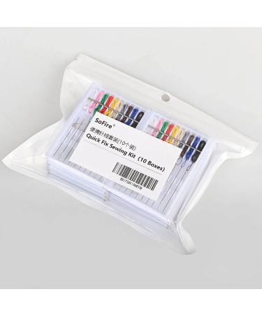 SoFire 10 Boxes Pre Threaded Needle Sewing Kit for Home and Travel - 100 Pieces in Total - Buy Online on GoSupps.com